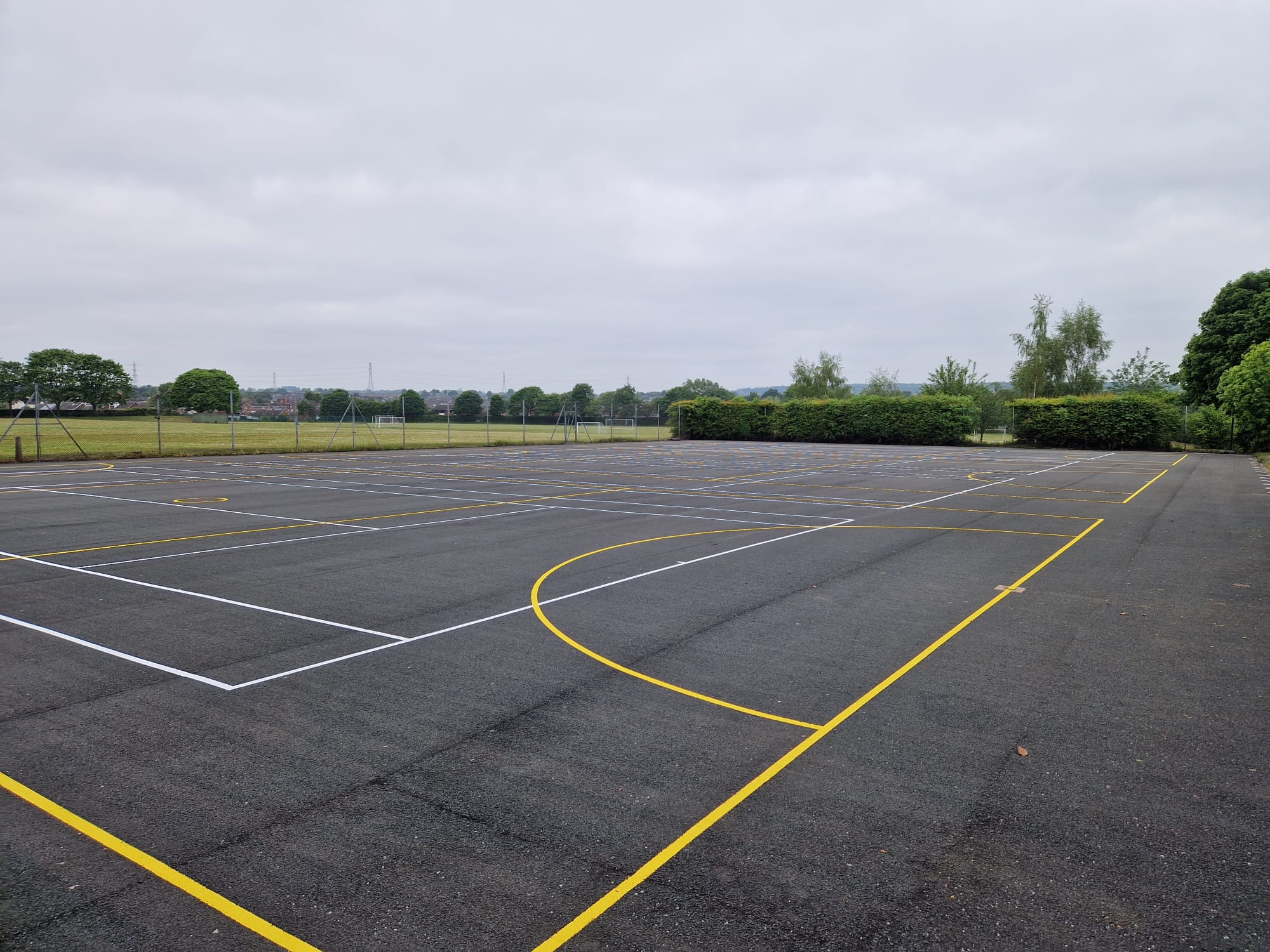 Sports Surfaces Chase Academy Finished Wash Relines 1